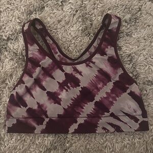 VICTORIA’S SECRET PINK SPORTS BRA | WHITE & PURPLE TYE DYE | STYLE TAGS REMOVED